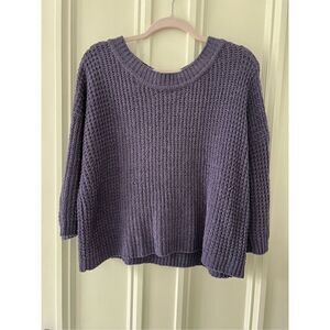 Marled dark purple boxy sweater M